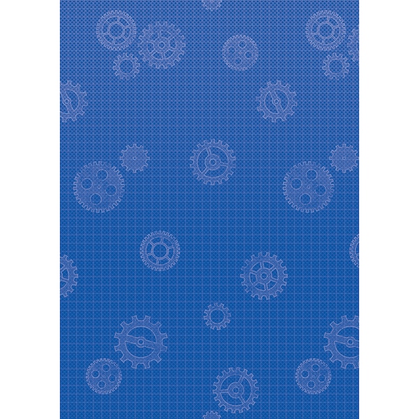 Teacher Created Resources Better Than Paper Bulletin Board Roll, 4 x 12ft, Gears, PK4 TCR32356 - main